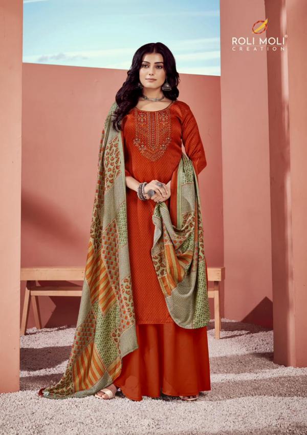 Roli Moli Maayera Embroidery Wear Pashmina Dress Material